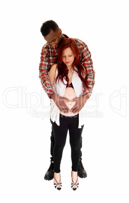 Young couple pregnant.