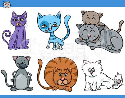 cats set cartoon illustration