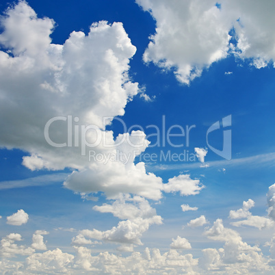 clouds in the blue sky