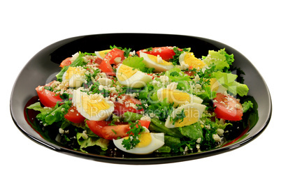 Spring salad with eggs