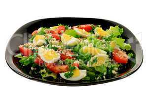 Spring salad with eggs