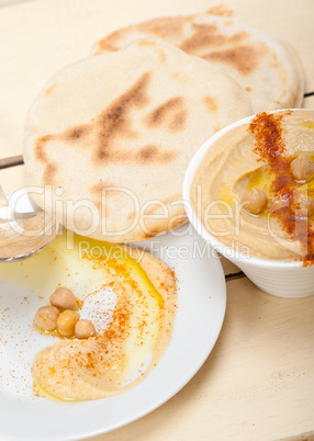 Hummus with pita bread