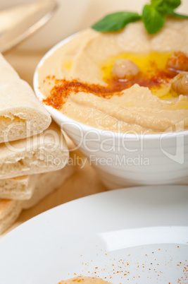 Hummus with pita bread