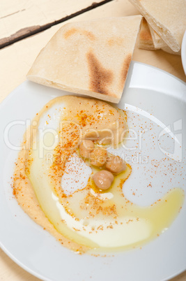 Hummus with pita bread