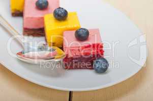 strawberry and mango mousse dessert cake