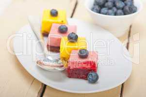 strawberry and mango mousse dessert cake