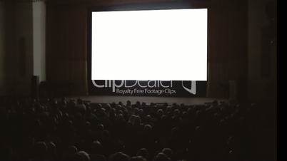 People enjoying the film in cinema