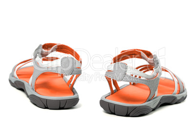 Summer sandals. Back view.