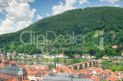 city in a mountain valley