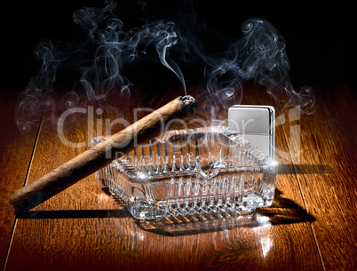 Cigar and lighter