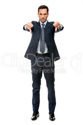 businessman looking angry