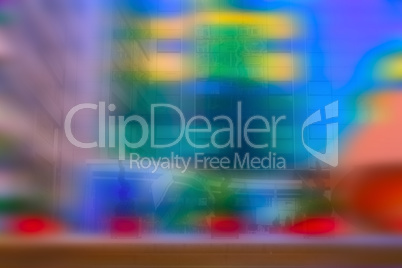 Abstract colouful background blur of office buildings