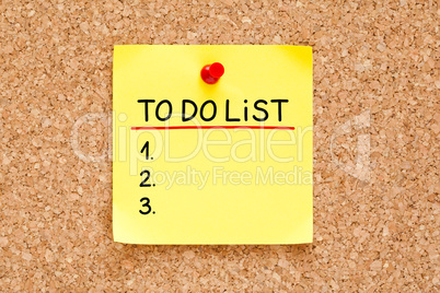 To Do List Sticky Note