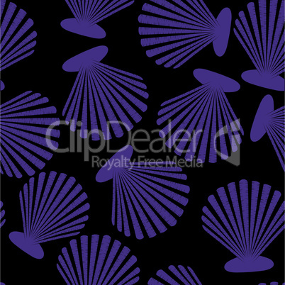 Shells seamless pattern. Vector seashells design