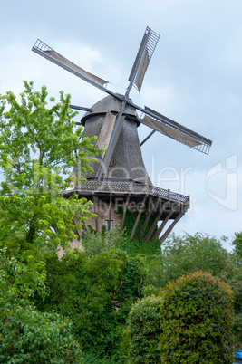 Old wooden windmill