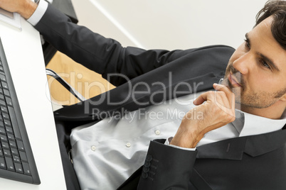 Stylish businessman chatting on the phone