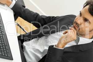 Stylish businessman chatting on the phone