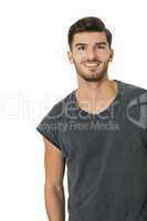 Handsome bearded young man with a lovely smile