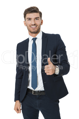 Stylish successful young businessman