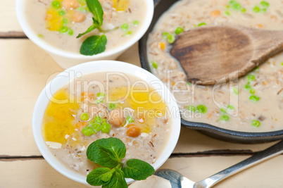 Hearty Middle Eastern Chickpea and Barley Soup