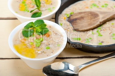 Hearty Middle Eastern Chickpea and Barley Soup