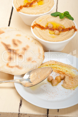 Hummus with pita bread