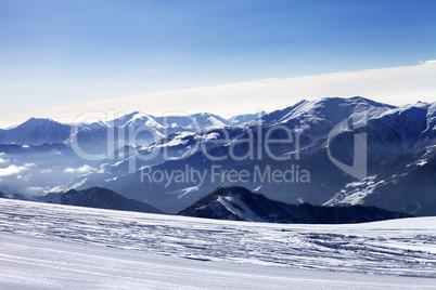 Ski slope in morning