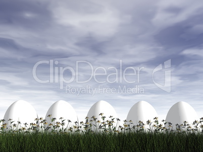 Easter eggs - 3D render