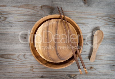 Empty plate and chopsticks