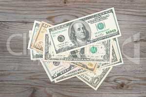 Pile of dollar bank notes