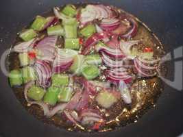 Celery and onion