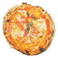 Margherita pizza isolated