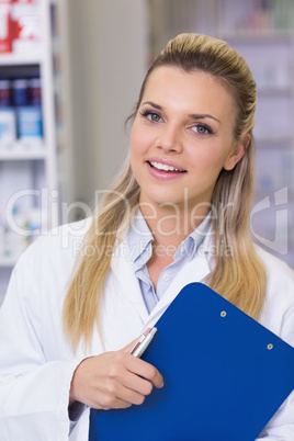 Pharmacy intern smiling at camera