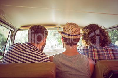 Hipster friends on road trip