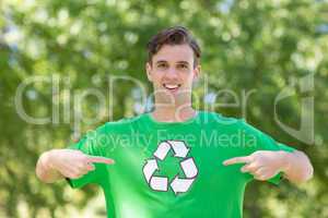 Happy environmental activist in the park