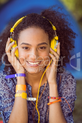 Pretty hipster listening to music