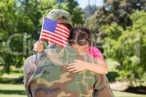 American soldier reunited with daughter