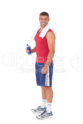 Fit man smiling at camera