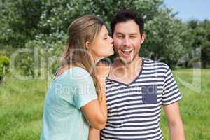 Cute couple in the park