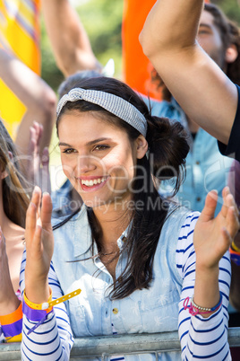 Excited music fan at festival