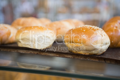 Close up of tray with breads