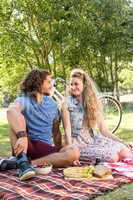 Cute couple having a picnic