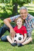 Happy father with his son at the park