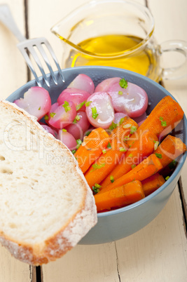 steamed  root vegetable on a bowl