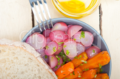 steamed  root vegetable on a bowl