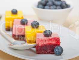 strawberry and mango mousse dessert cake