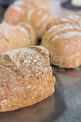 Close up of fresh loaf of bread