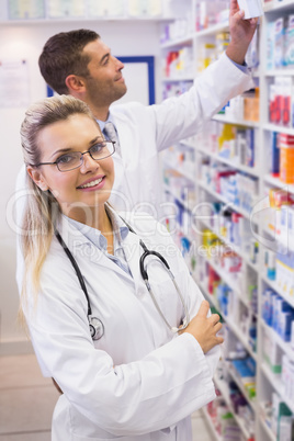 Pharmacist looking at camera