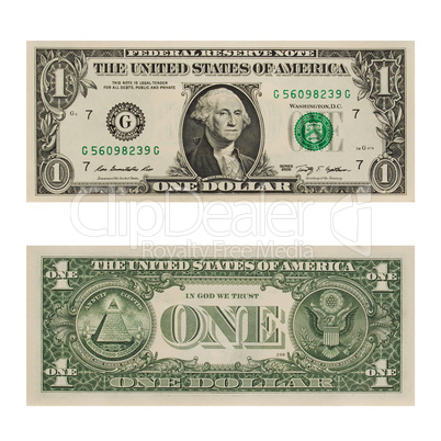 Dollar note 1 Dollar