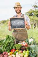 Farmer selling his organic produce